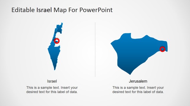 Jerusalem State Highlight Israel Map