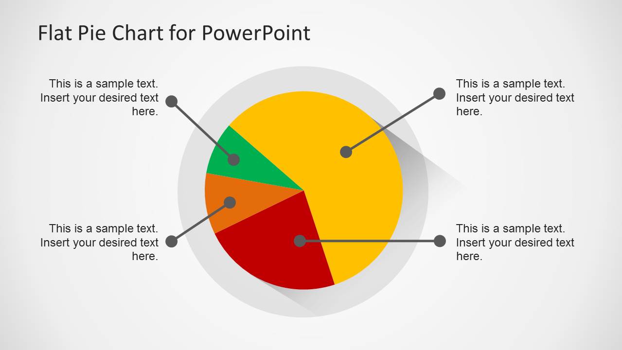 Flat Pie Chart Template For Powerpoint Slidemodel 2681