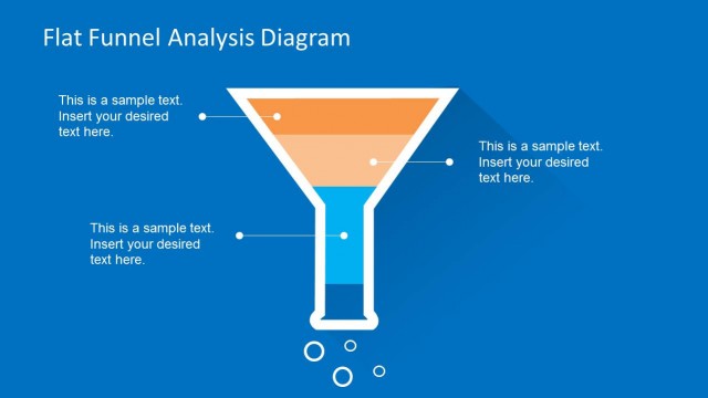 Flat Funnel Analysis Diagram Template for PowerPoint