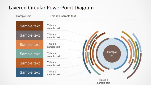 Table and Circular Staged Diagrams for PowerPoint