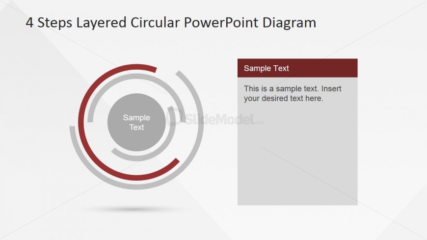 Third Step Highlighted of Circular Layered PowerPoint Diagram