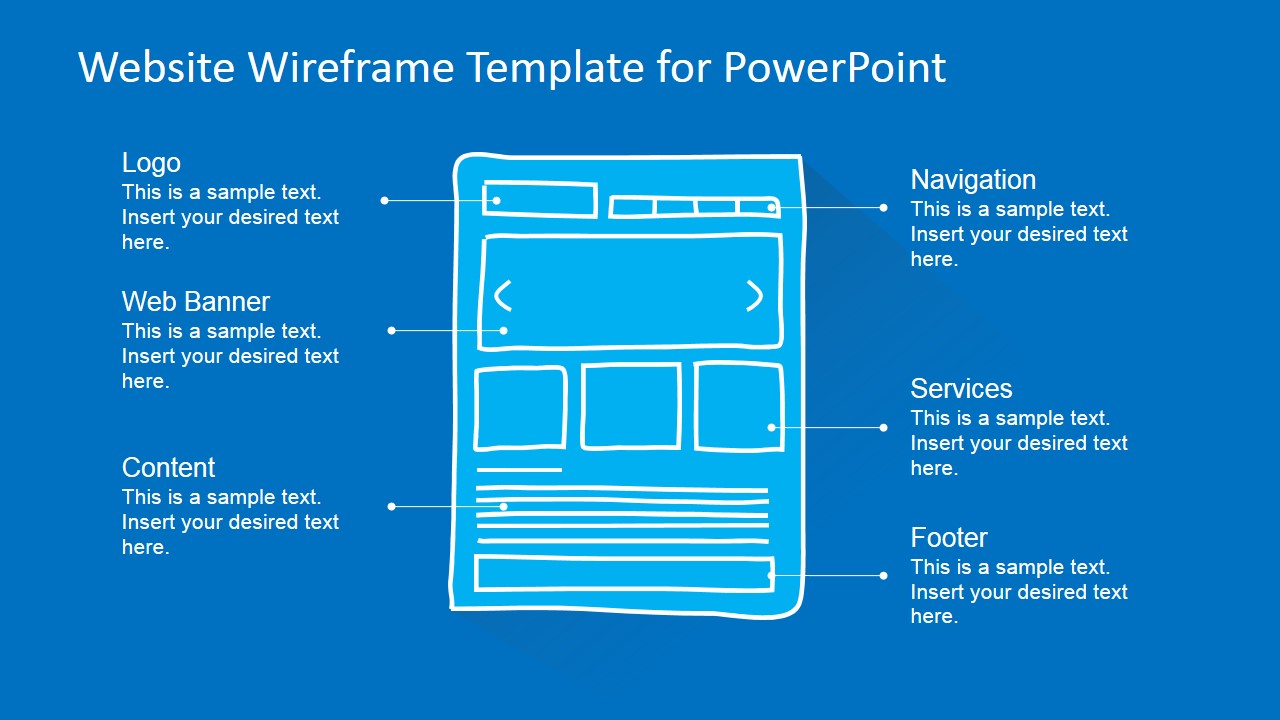 PowerPoint Website Wireframe Homepage