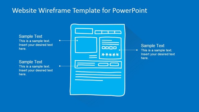 Product Description Website Wireframe for PowerPoint