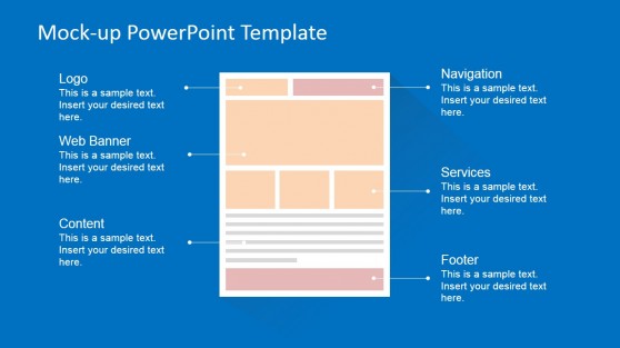 Flat Website Mockup Toolkit for PowerPoint