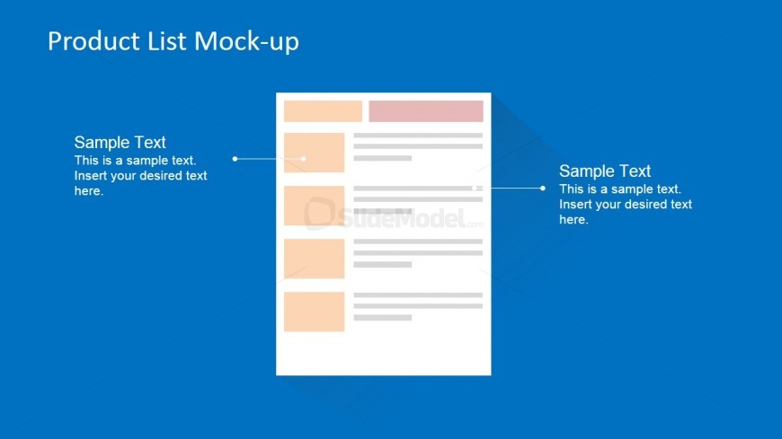 PowerPoint Slide  Product List Mock-up