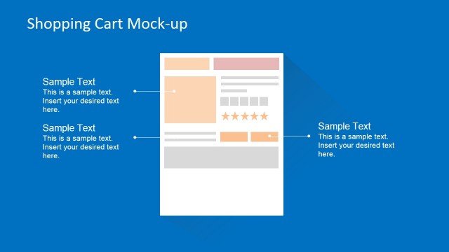 Ecommerce Shopping Cart Page Mock-Up PowerPoint Diagram
