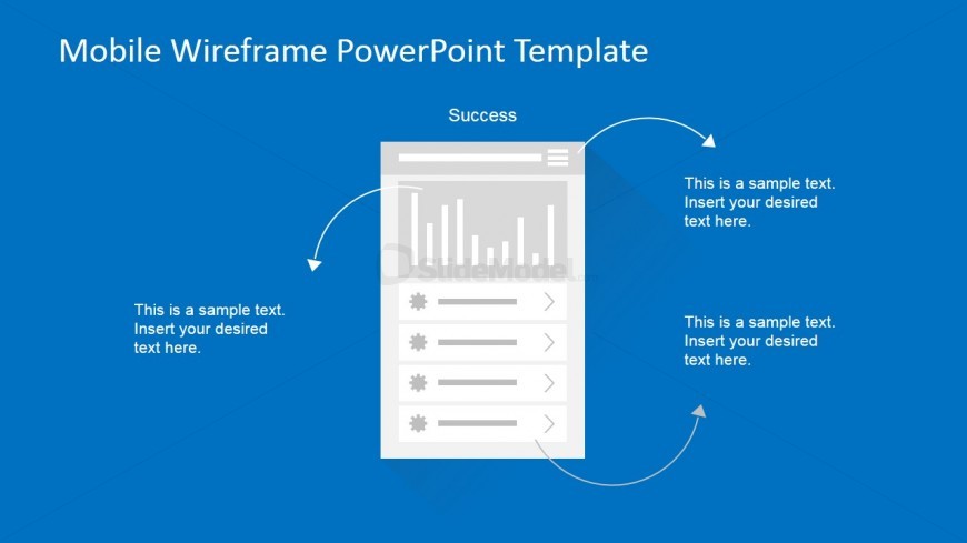 PowerPoint Mobile Wireframe Dashboard Screen