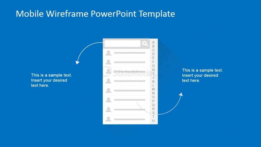PowerPoint Wireframe of Contact List