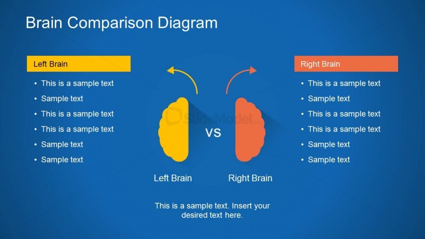 Right Brain & Left Brain PowerPoint Slide Design