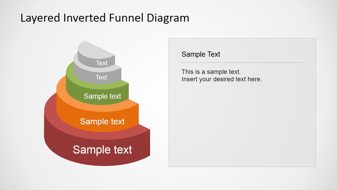 PowerPoint Presentation with 5 level Funnel Diagram