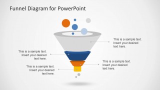 Funnel Diagram for PowerPoint with 4 Levels