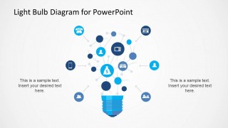 Light Bulb Network Diagram for PowerPoint