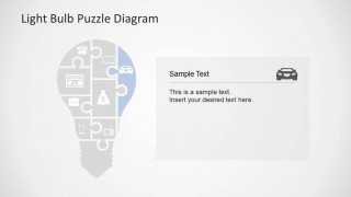 Light Bulb Puzzle Diagram Slide Design for PowerPoint