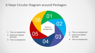 PowerPoint Diagram of Six Steps Circular Flow