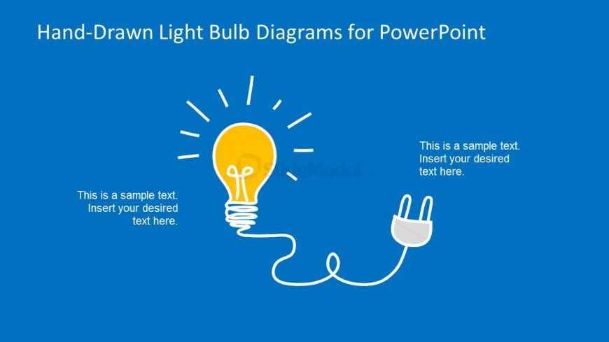 Energy Light Bulb Shape with Plug for PowerPoint
