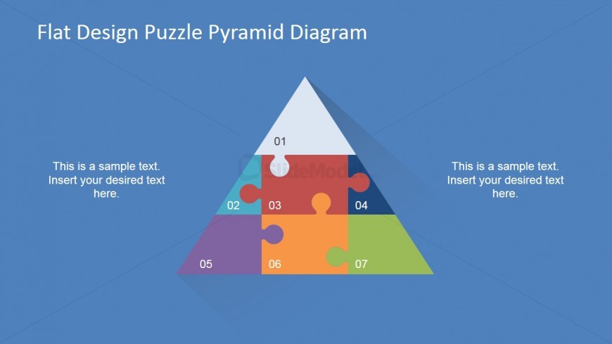 PowerPoint Triangle Shape of Jigsaw Puzzle Pieces