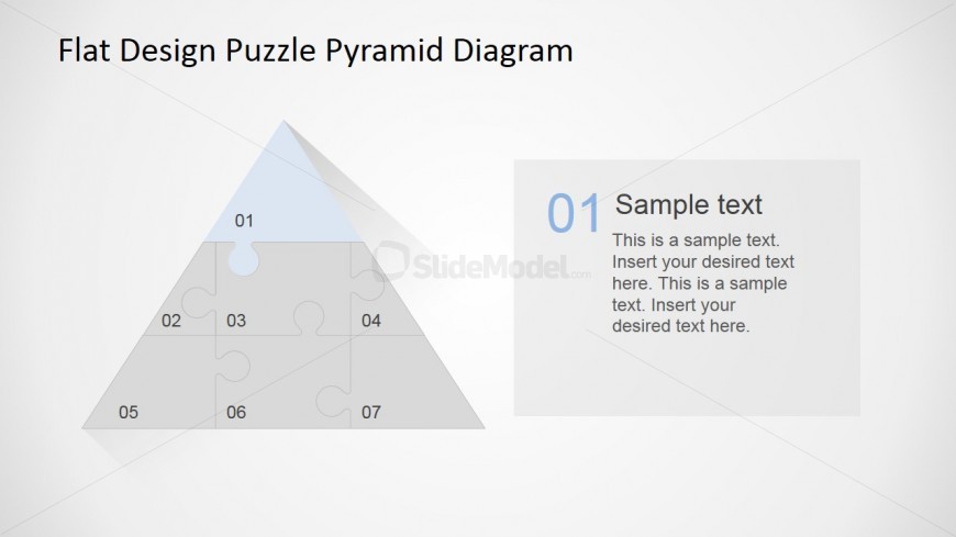 PowerPoint Diagram Top Jigsaw Piece Description