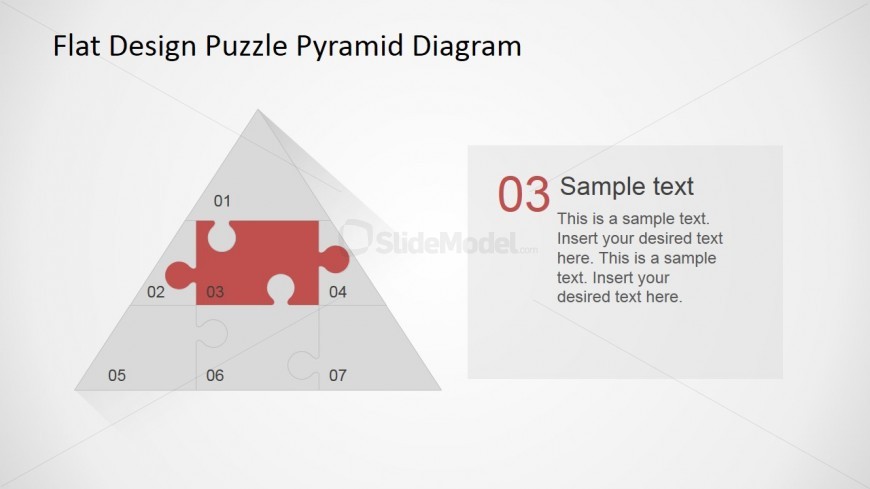 PowerPoint Flat Puzzle Pyramid Diagram