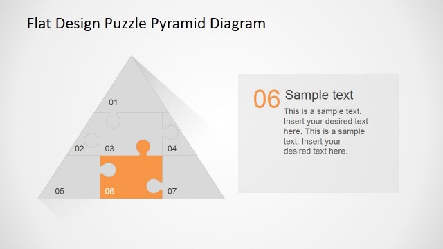 Step 6 Described for Flat Puzzle Pyramid Diagram