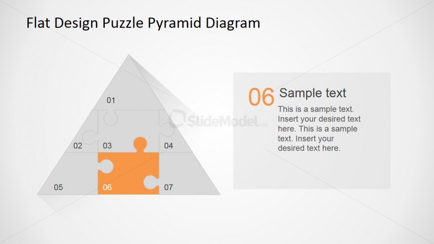 PowerPoint Diagram Puzzle Jigsaw Piece 6 Highlighted