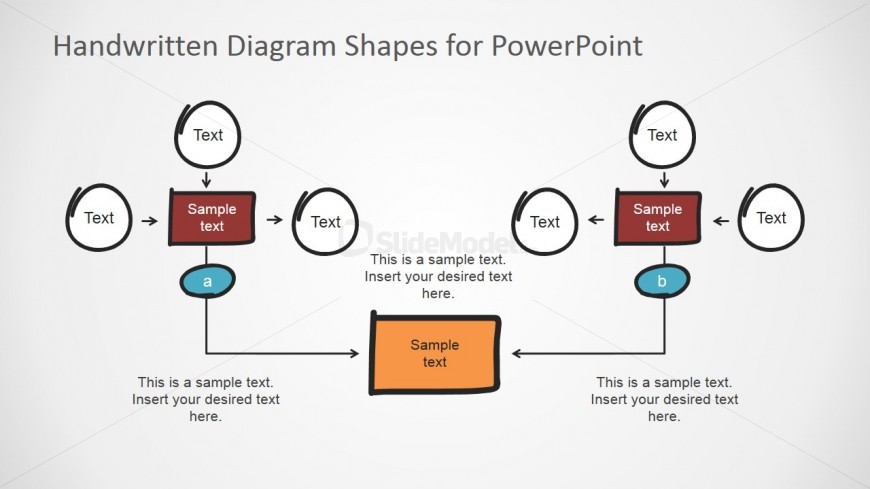 PowerPoint Handwritten Workflow Elements and Connectors
