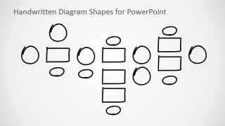 PowerPoint Handwritten Outline Shapes for Flow Charts