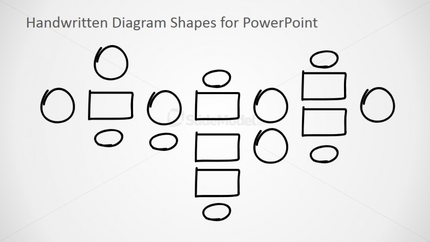 PowerPoint Handwritten Outline Shapes for Flow Charts