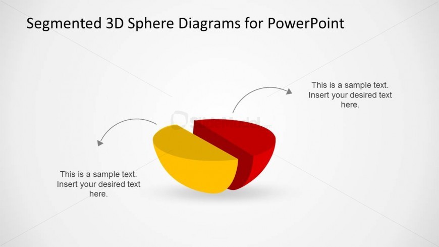 3D Hemisphere Diagram for PowerPoint with Arrows