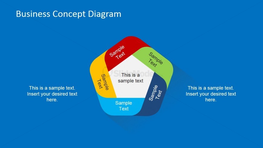 Simple 5 Step Circular Business Concept Slide Design