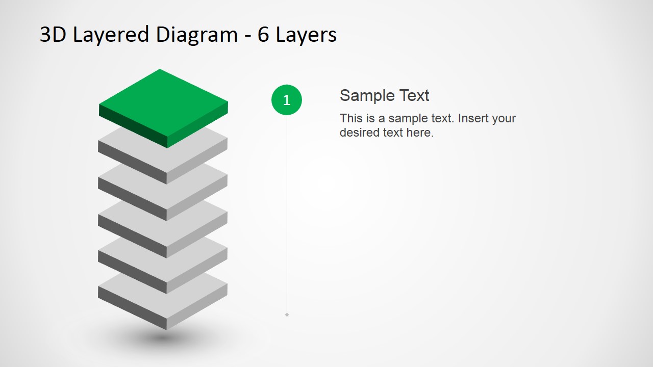 6 Levels 3d Layered Diagram For Powerpoint Slidemodel