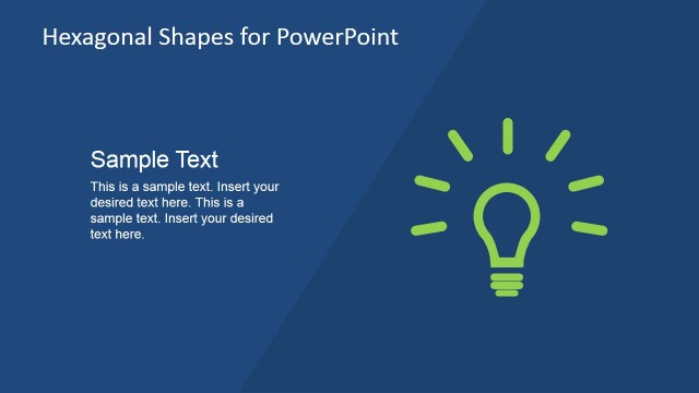 Flat Light Bulb Icon for PowerPoint