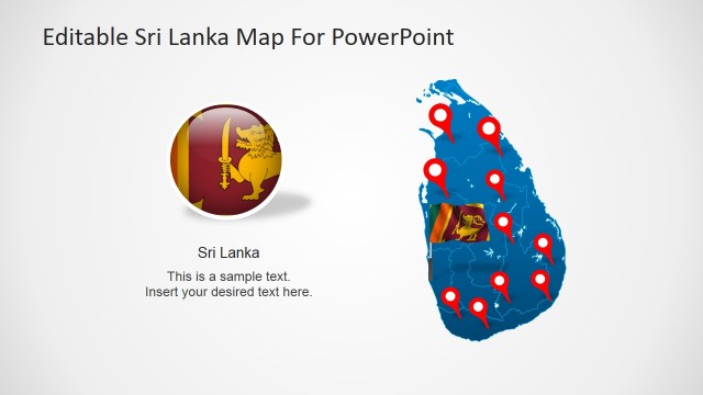 Editable Sri Lanka PowerPoint Map