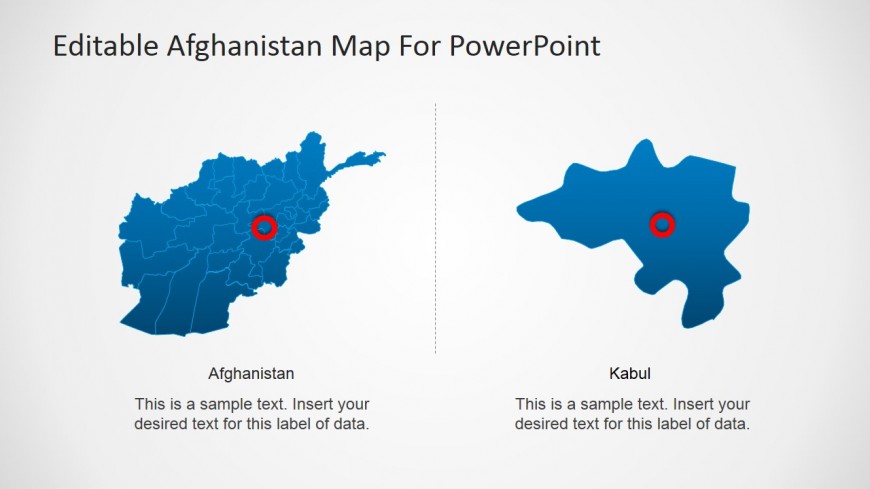PowerPoint Afghanistan Map with Kabul State