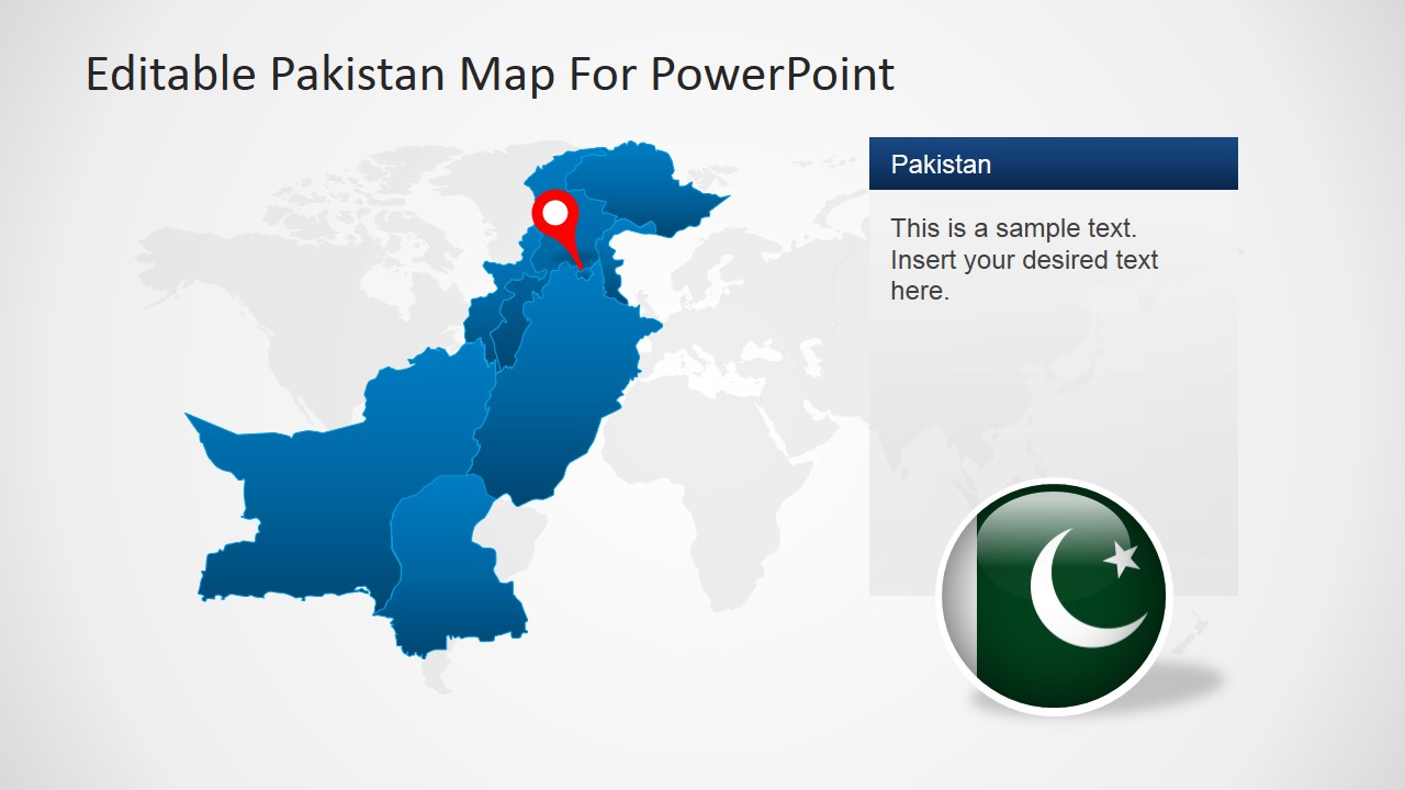 PowerPoint Map for Pakistan 
