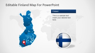Finland Map Outline Template for PowerPoint