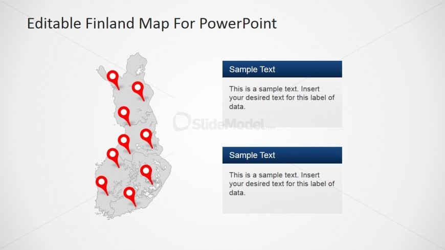 Gray Finland Map Template Design