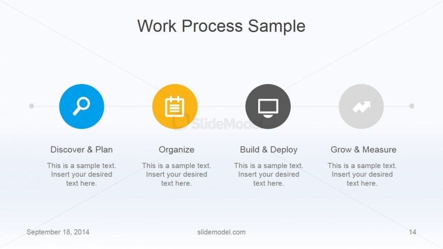 Flat Business Work Process Slide Design