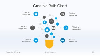 Flat Business Creative Light Bulb Chart for PowerPoint