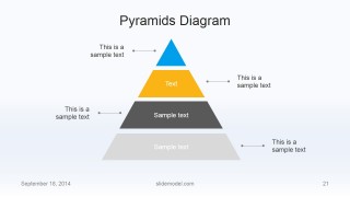 Flat Business Pyramid Slide Design 4 Levels
