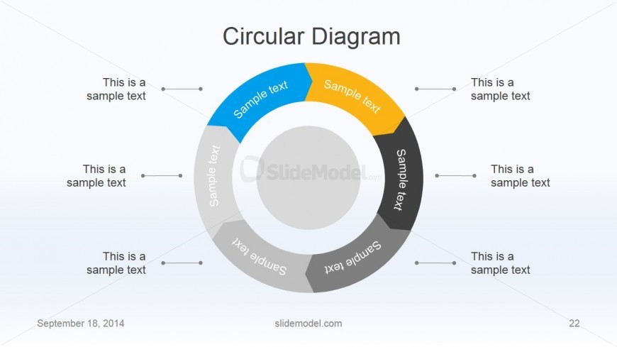 Flat Business Circular Diagram Design for PowerPoint