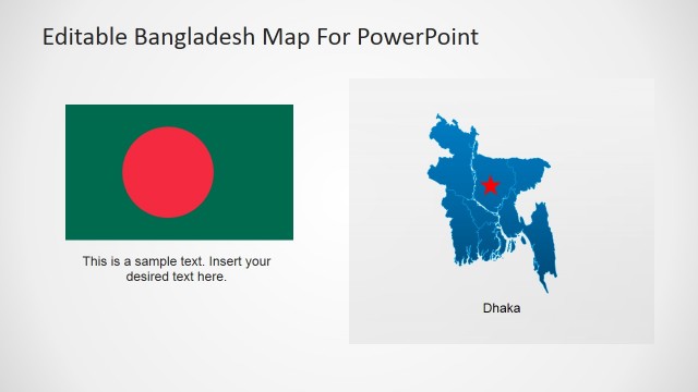 Bangladesh Flag and Capital City for PowerPoint