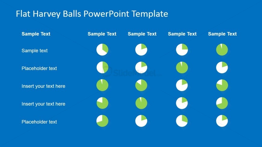 Harvey Ball Chart - Comparison Slide Design for PowerPoint