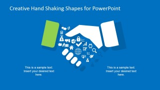 Creative Hand Shaking Clipart for PowerPoint