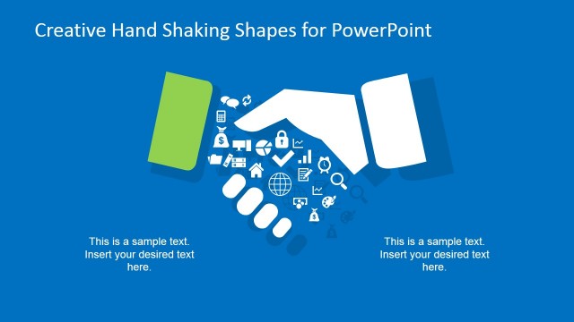 Creative Hand Shaking Shapes for PowerPoint