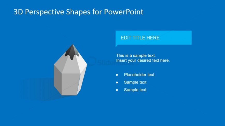 3D Pencil Clipart for PowerPoint