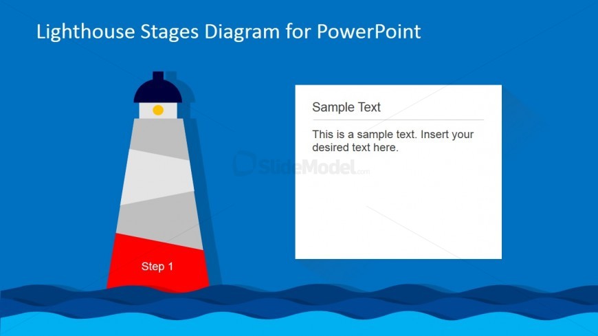 Lighthouse PowerPoint Diagram 1st Level