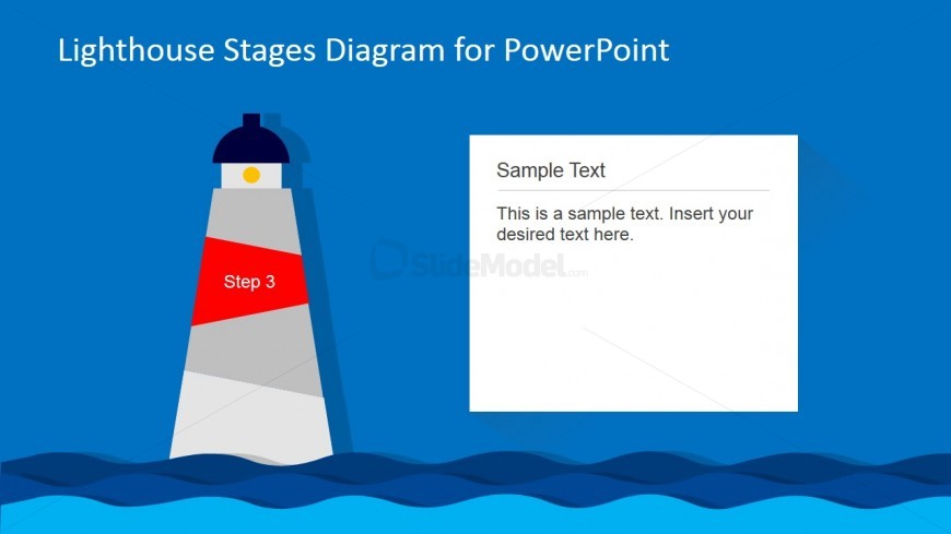 Lighthouse PowerPoint Diagram 3rd Level