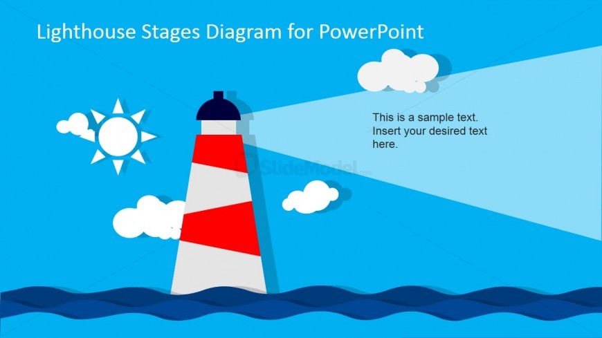 Lighthouse Shiny Day PowerPoint Slide Design