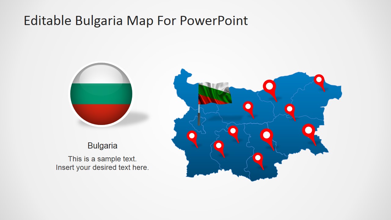 Bulgaria Map Outline PowerPoint Template
