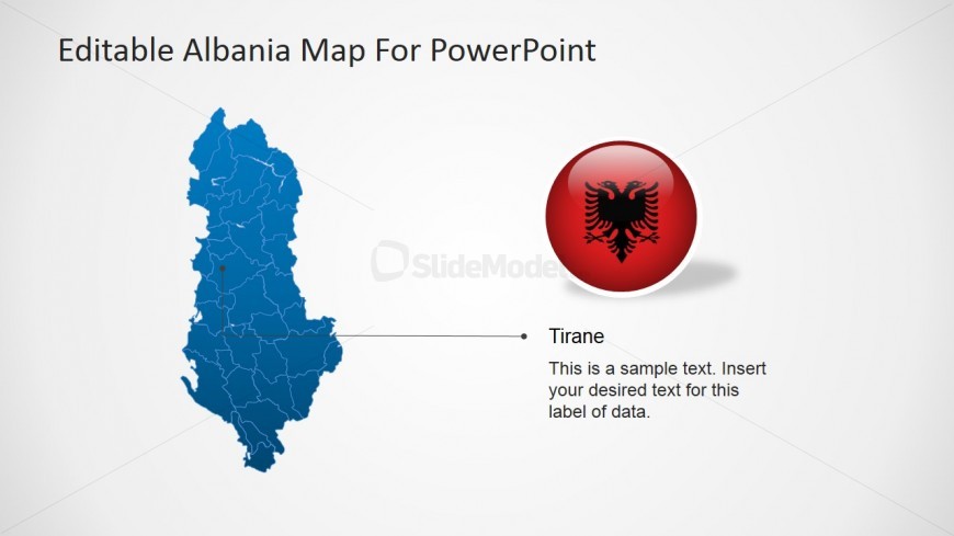 Albanian Regions PowerPoint Template
